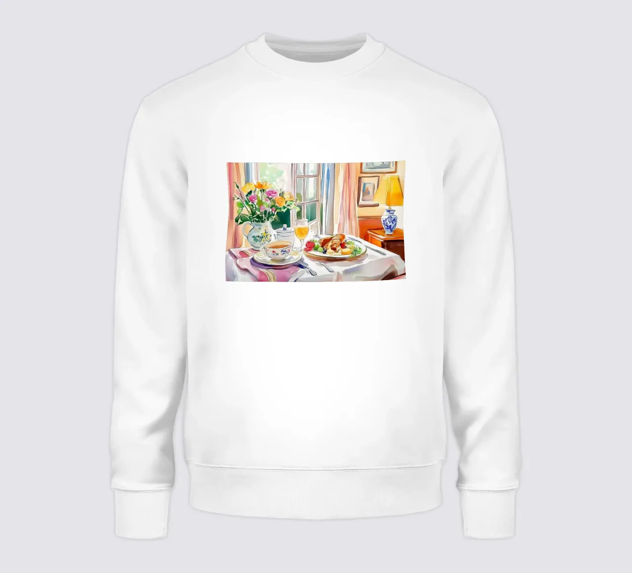 Colazione con fiori freschi felpa da Melloi Art Print