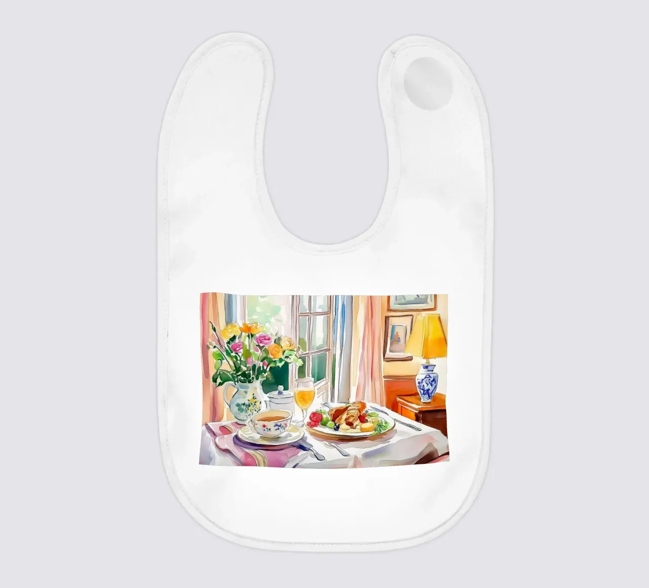 Colazione con fiori freschi bavaglino da Melloi Art Print