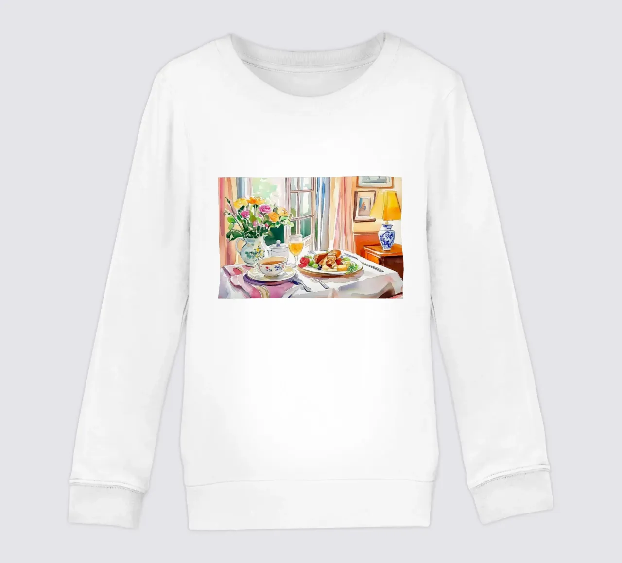 Colazione con fiori freschi felpa bambino da Melloi Art Print