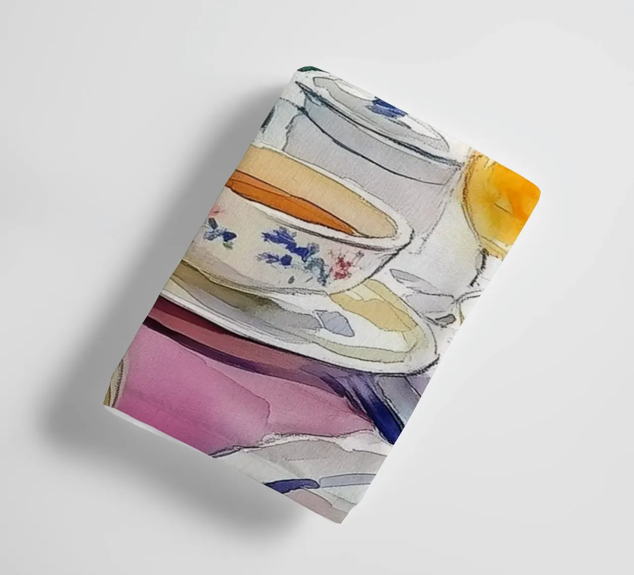 Colazione con fiori freschi asciugamano da bagno da Melloi Art Print