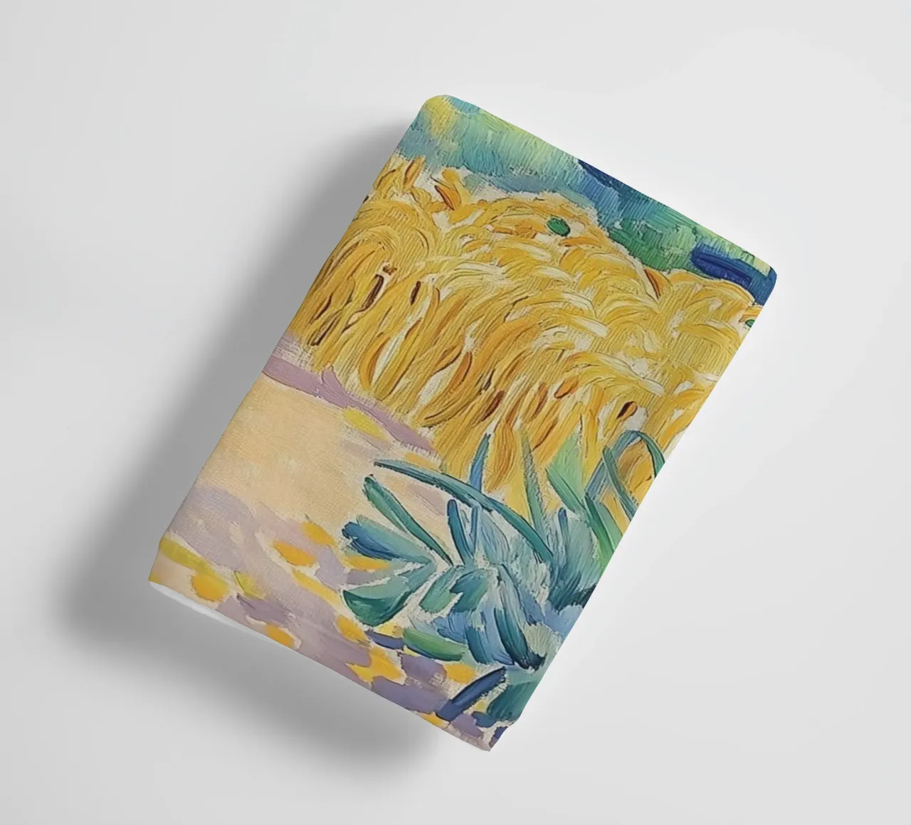 Mediterranean Wheat Field Path towel by Melloi Art Print
