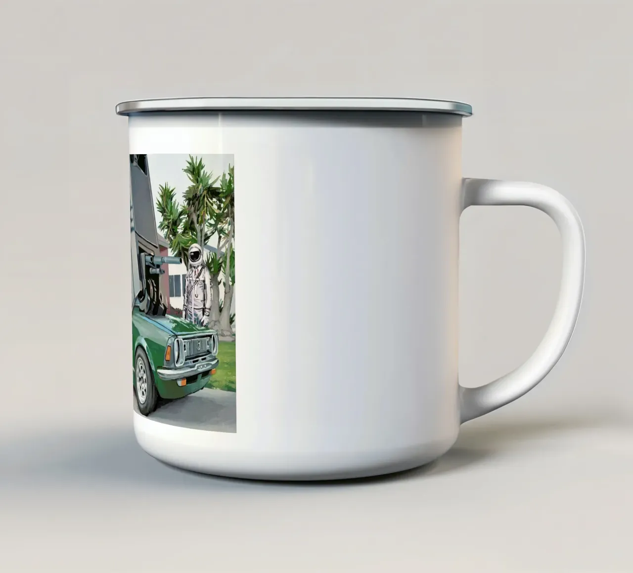 Hybride Vehicle tazza in smalto da Scott Listfield