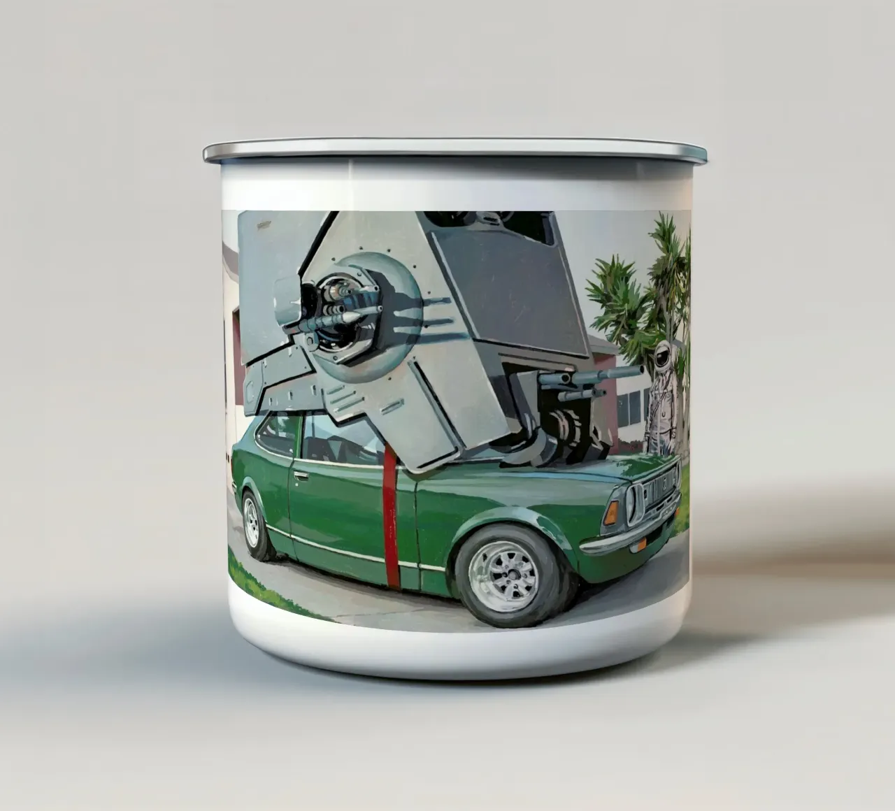 Hybride Vehicle tazza in smalto da Scott Listfield