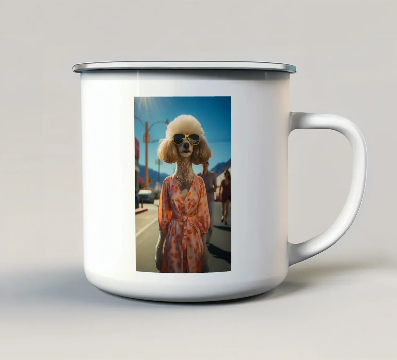Margot tazza in smalto da Affiches Chien Originales – Dogland