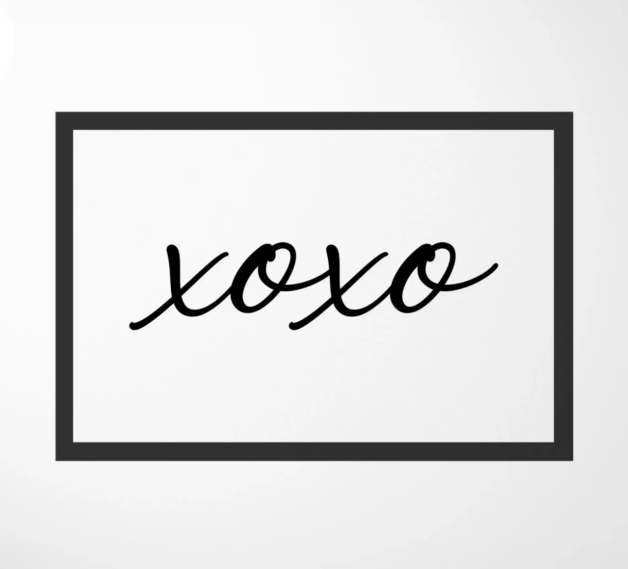 xoxo (abbracci e baci) zerbino da Paigaam Studio