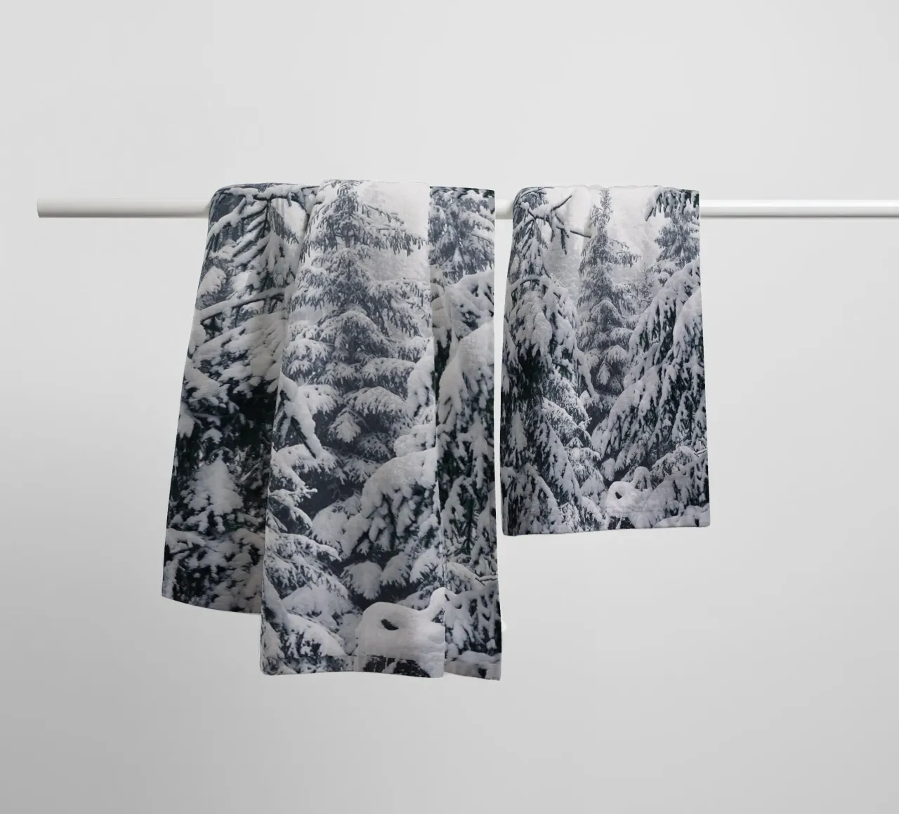 Snow-covered fir trees - winter rest towel by Whole©