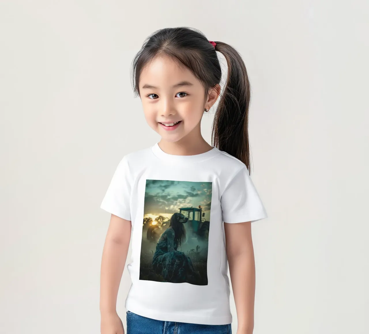 Luna Kinder T-Shirt von Affiches Chien Originales – Dogland