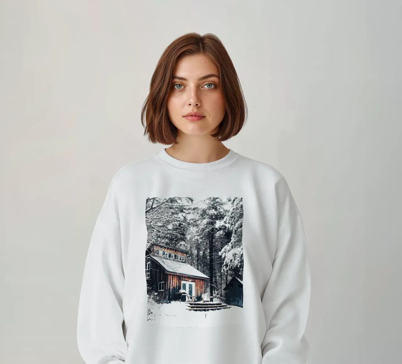 Rifugio invernale nella foresta - un ambiente rustico e accogliente felpa da Whole©