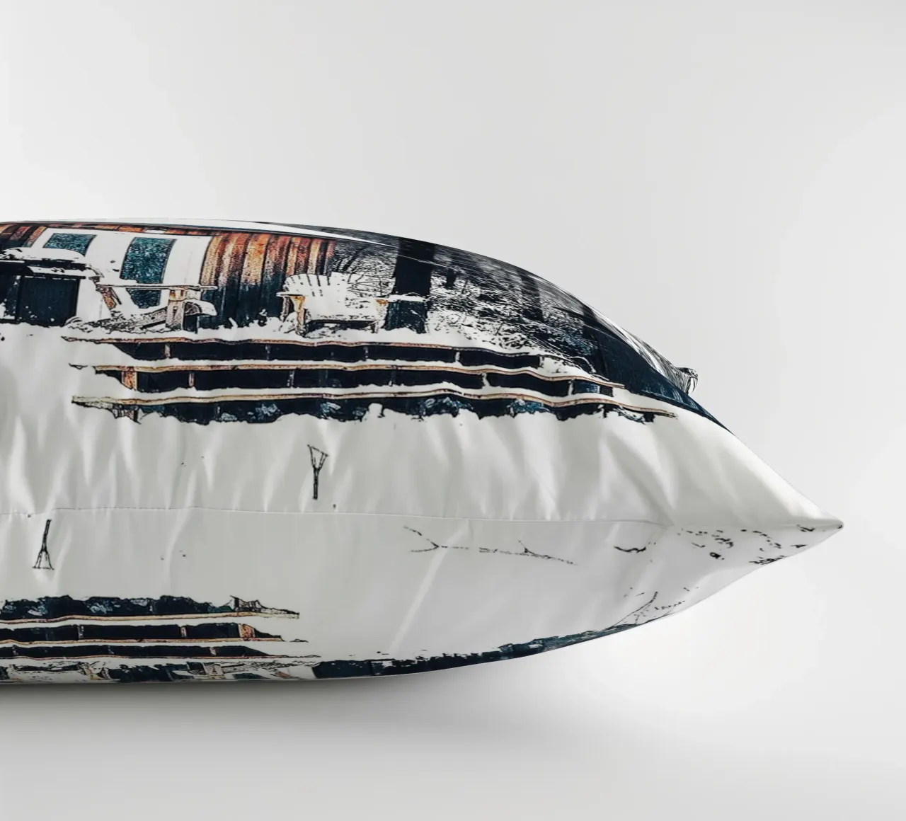 Rifugio invernale nella foresta - un ambiente rustico e accogliente cuscino da Whole©