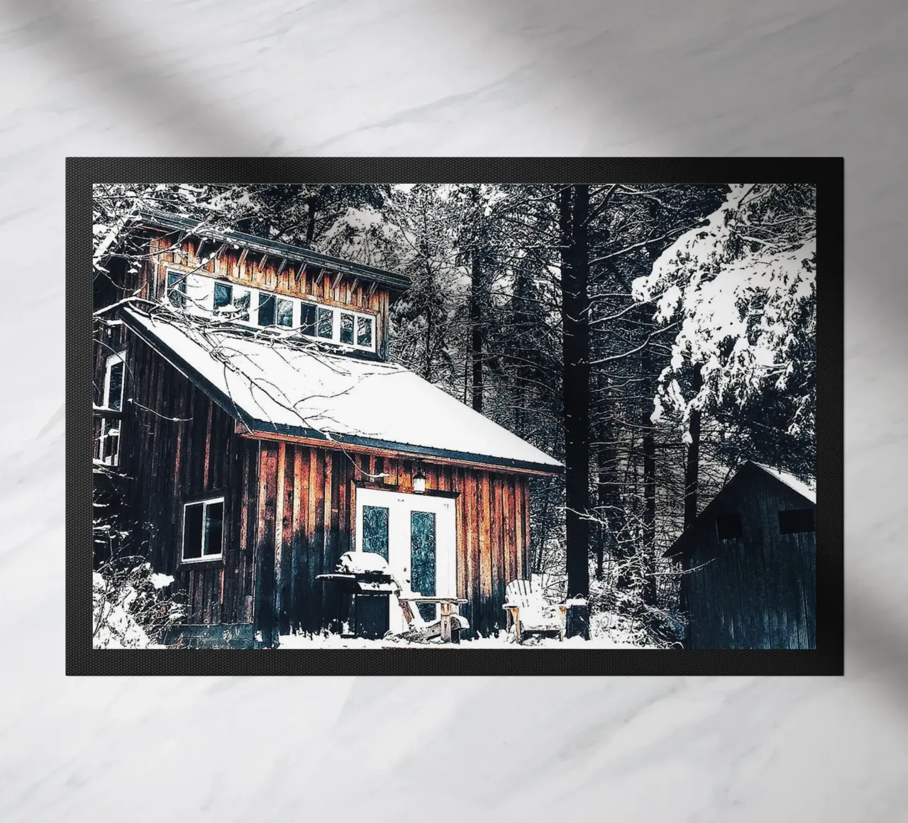 Rifugio invernale nella foresta - un ambiente rustico e accogliente zerbino da Whole©