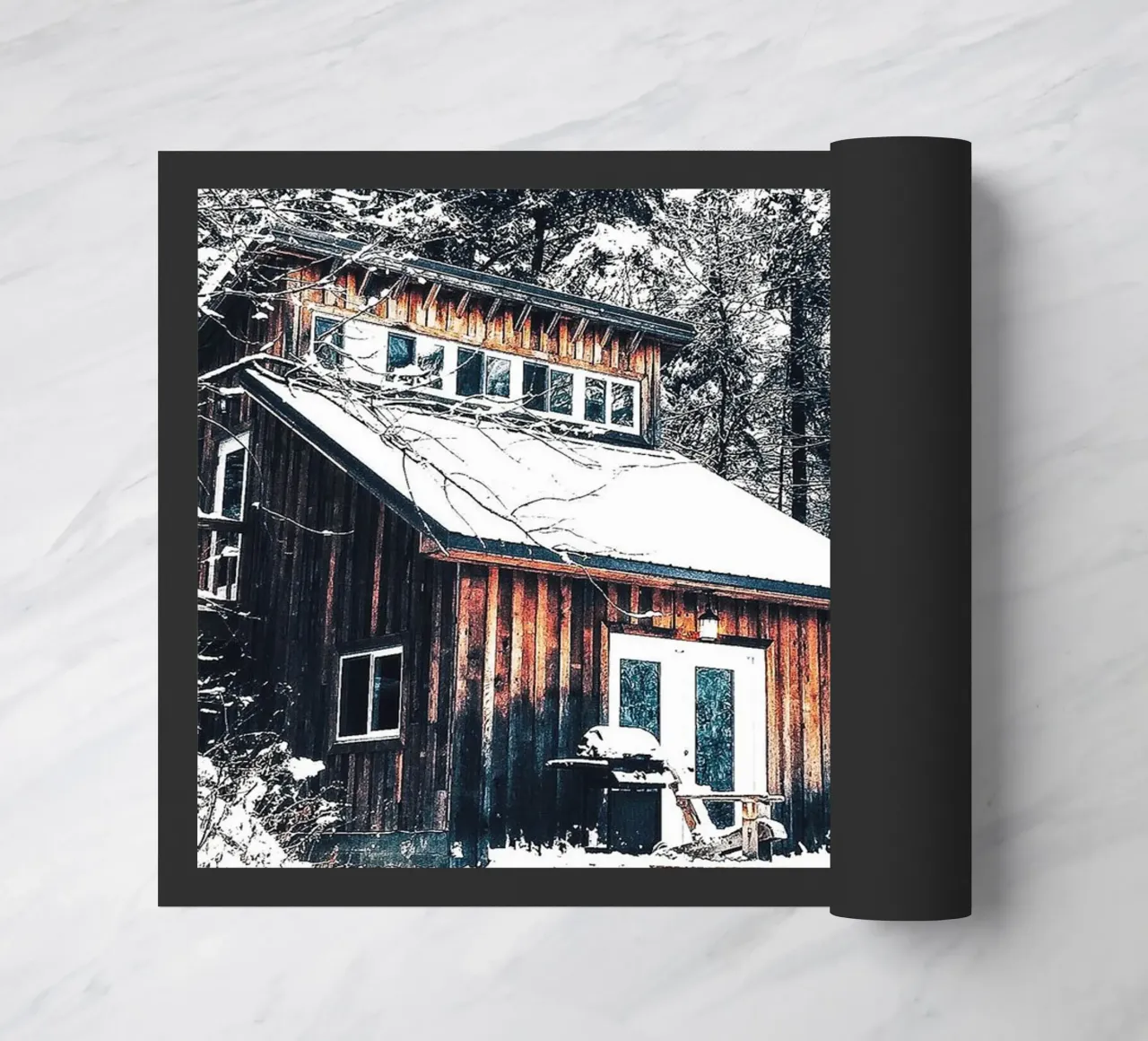 Rifugio invernale nella foresta - un ambiente rustico e accogliente zerbino da Whole©