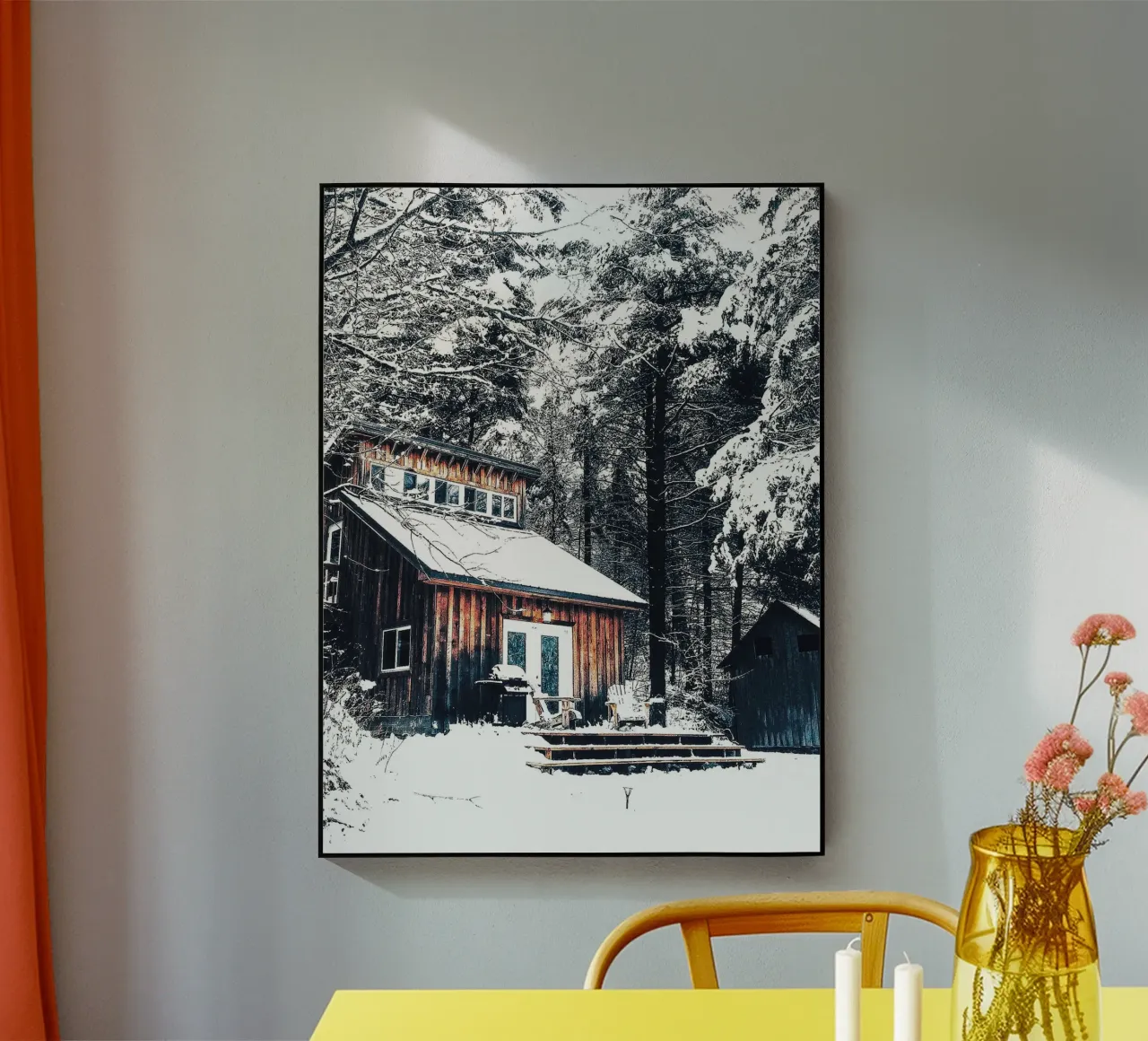 Rifugio invernale nella foresta - un ambiente rustico e accogliente plexiglass da Whole©