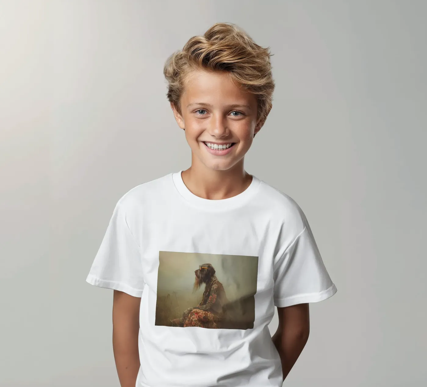 Léonard kinder t-shirt van Affiches Chien Originales – Dogland