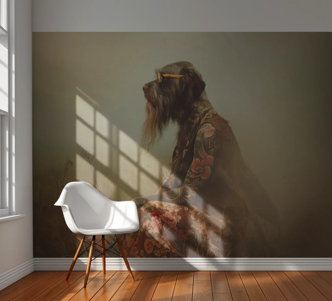 Léonard fotobehang van Affiches Chien Originales – Dogland