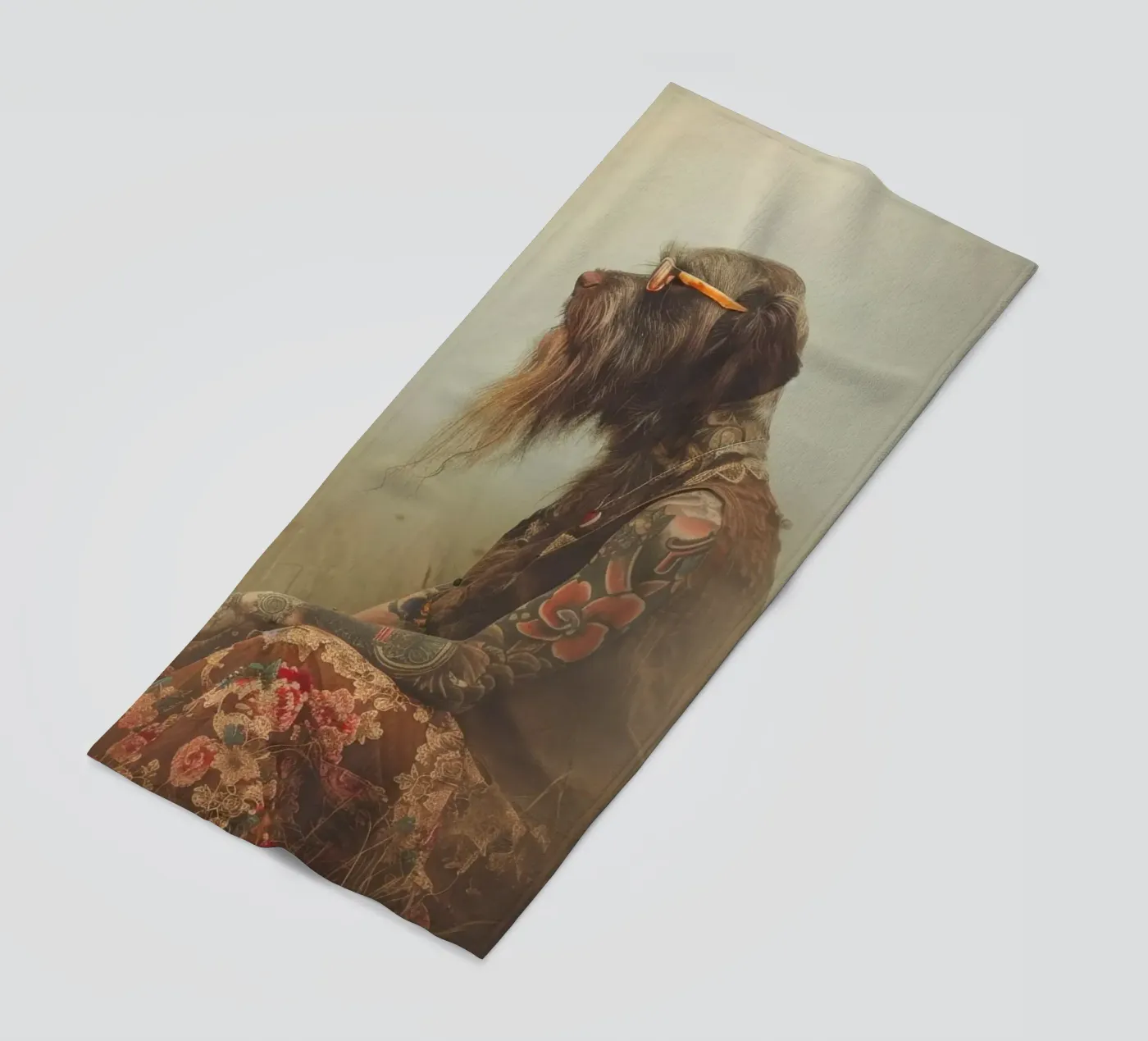 Léonard strandhanddoek van Affiches Chien Originales – Dogland