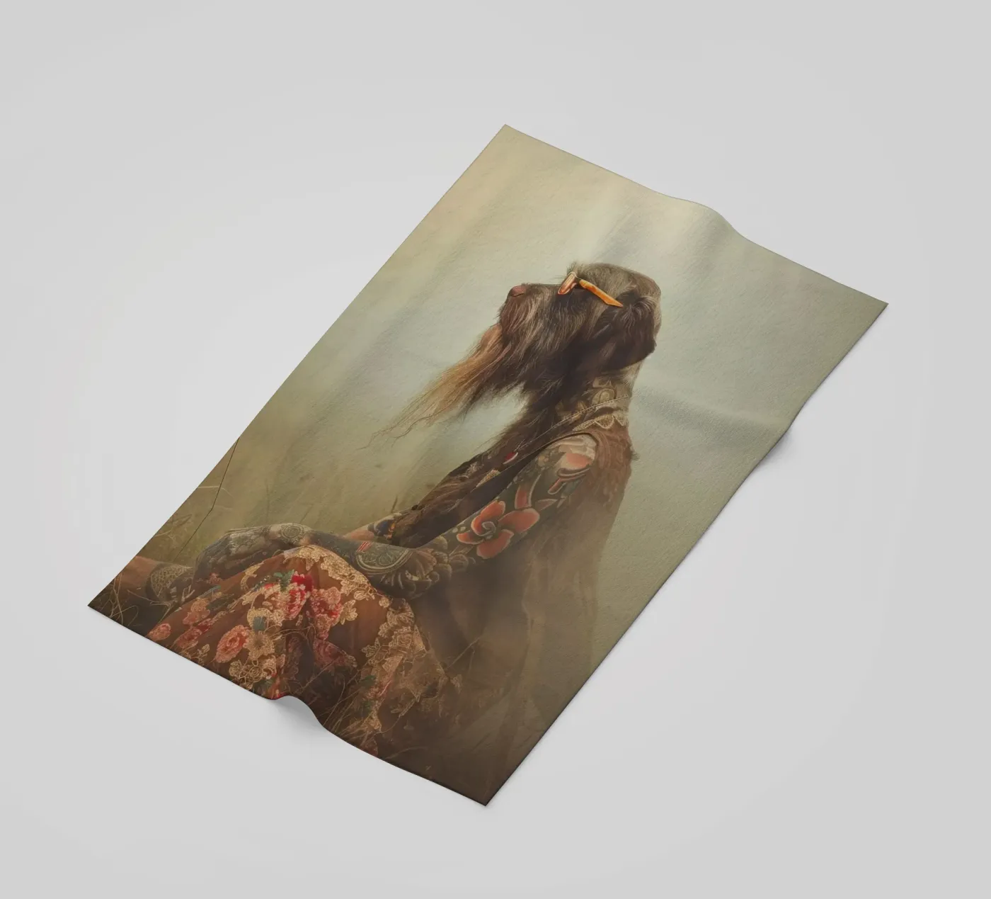 Léonard strandhanddoek van Affiches Chien Originales – Dogland