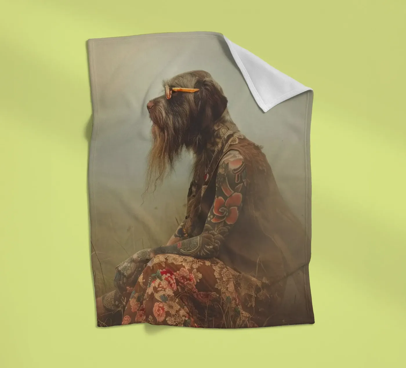 Leonard Fleecedecke von Affiches Chien Originales – Dogland