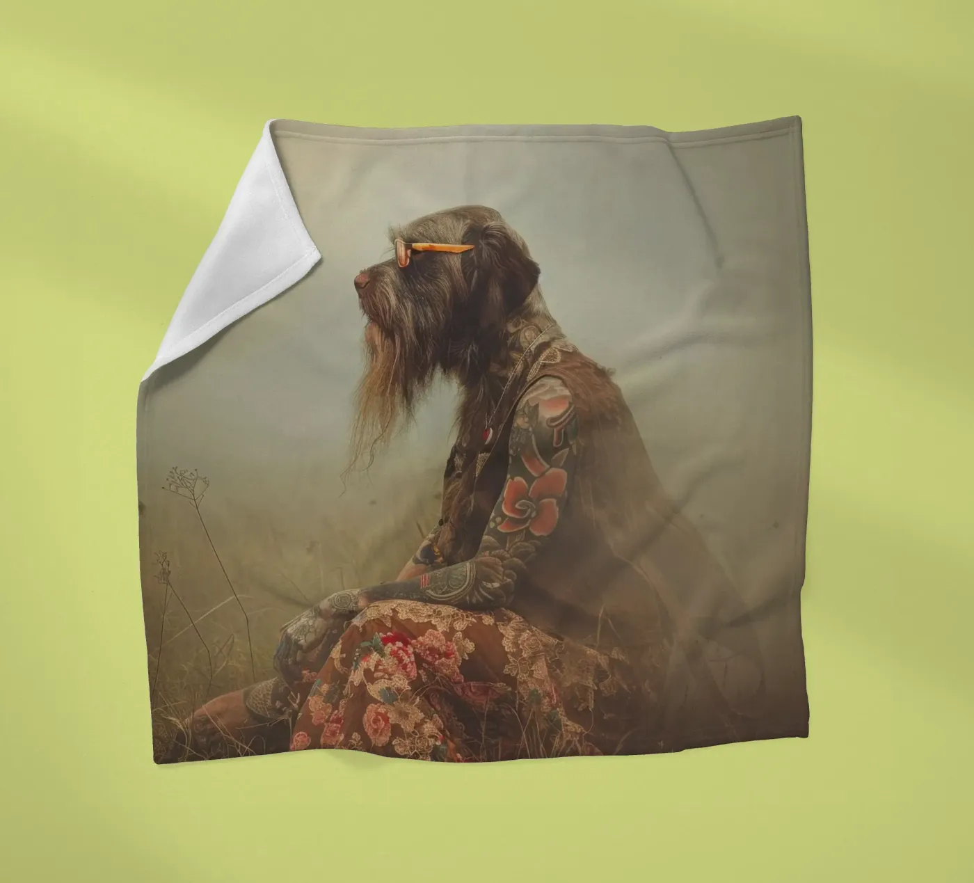 Leonard Fleecedecke von Affiches Chien Originales – Dogland