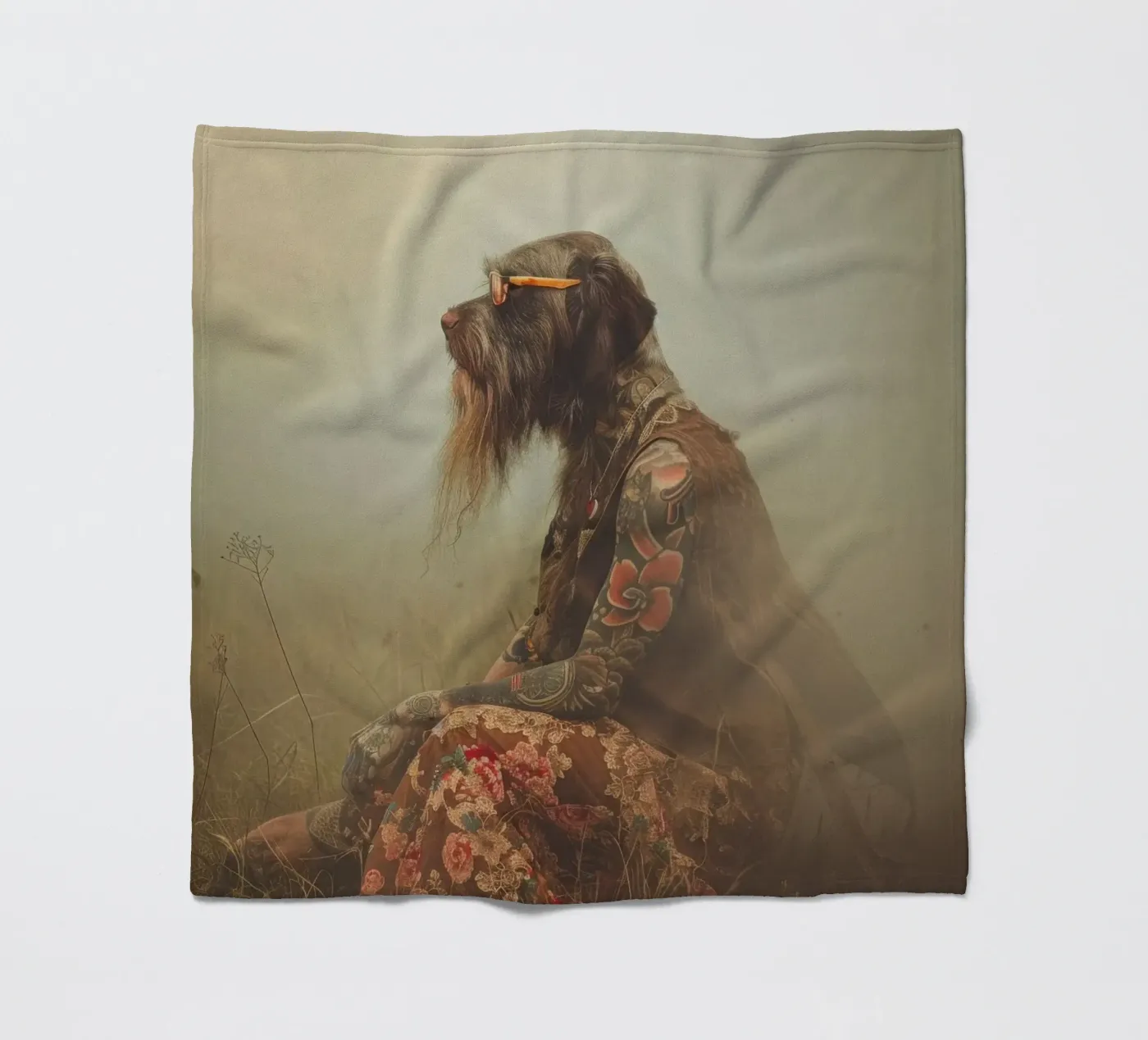 Leonard Fleecedecke von Affiches Chien Originales – Dogland