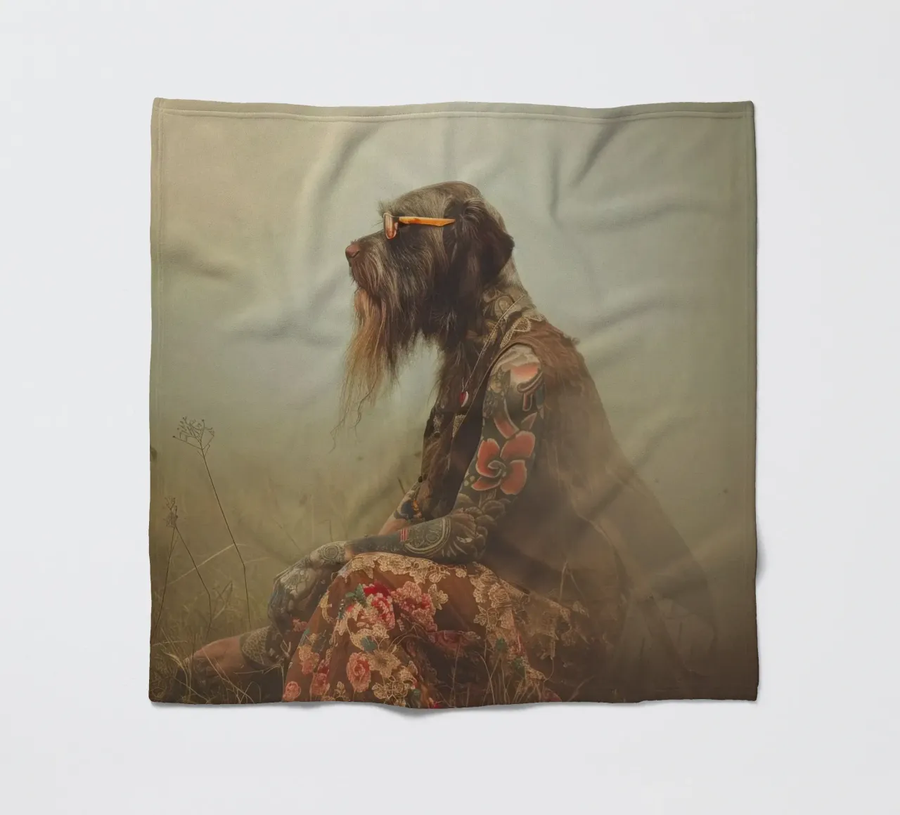 Leonard Fleecedecke von Affiches Chien Originales – Dogland