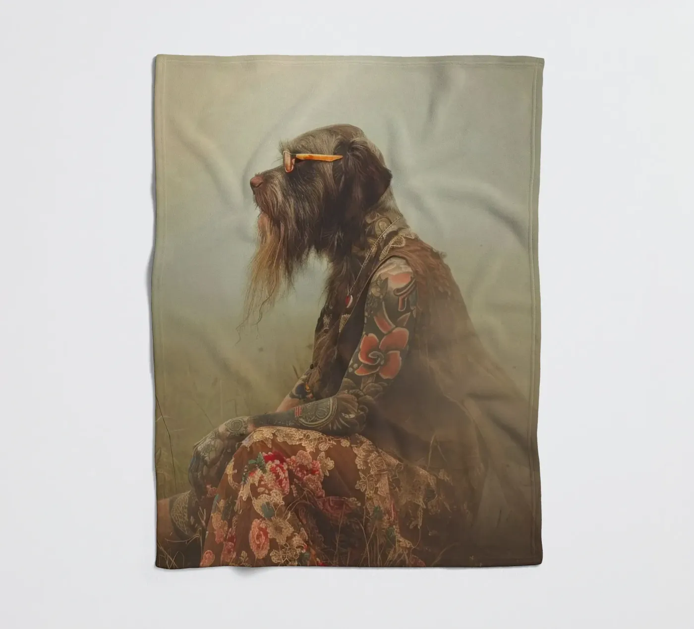 Leonard Fleecedecke von Affiches Chien Originales – Dogland