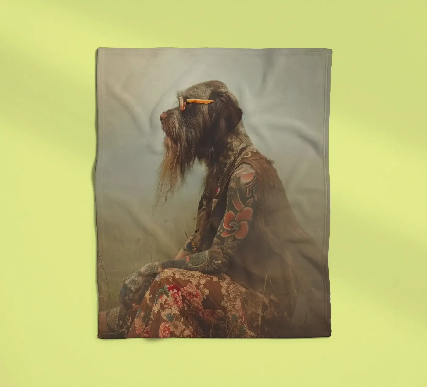 Leonard Fleecedecke von Affiches Chien Originales – Dogland