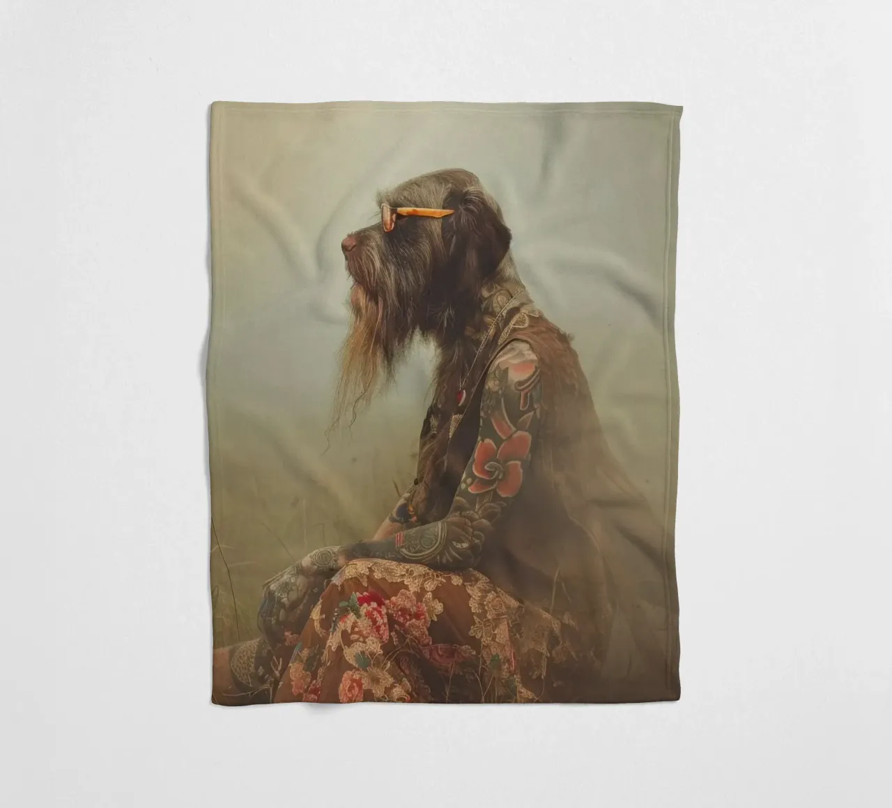 Leonard Fleecedecke von Affiches Chien Originales – Dogland