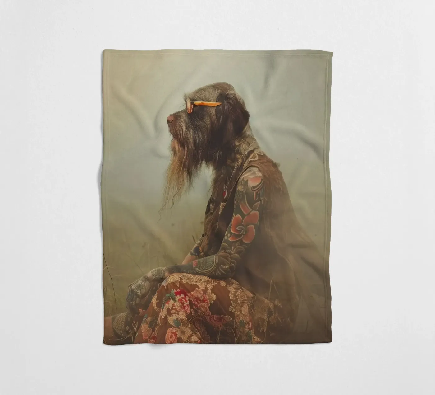 Leonard Fleecedecke von Affiches Chien Originales – Dogland