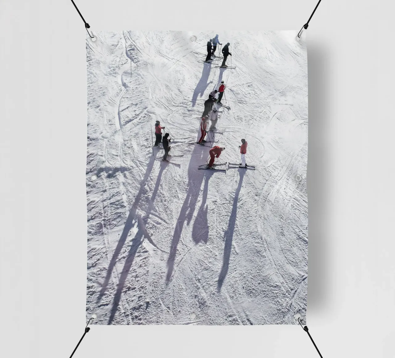 Sciatore sulla neve - Motivo invernale dinamico telo in pvc da Whole©