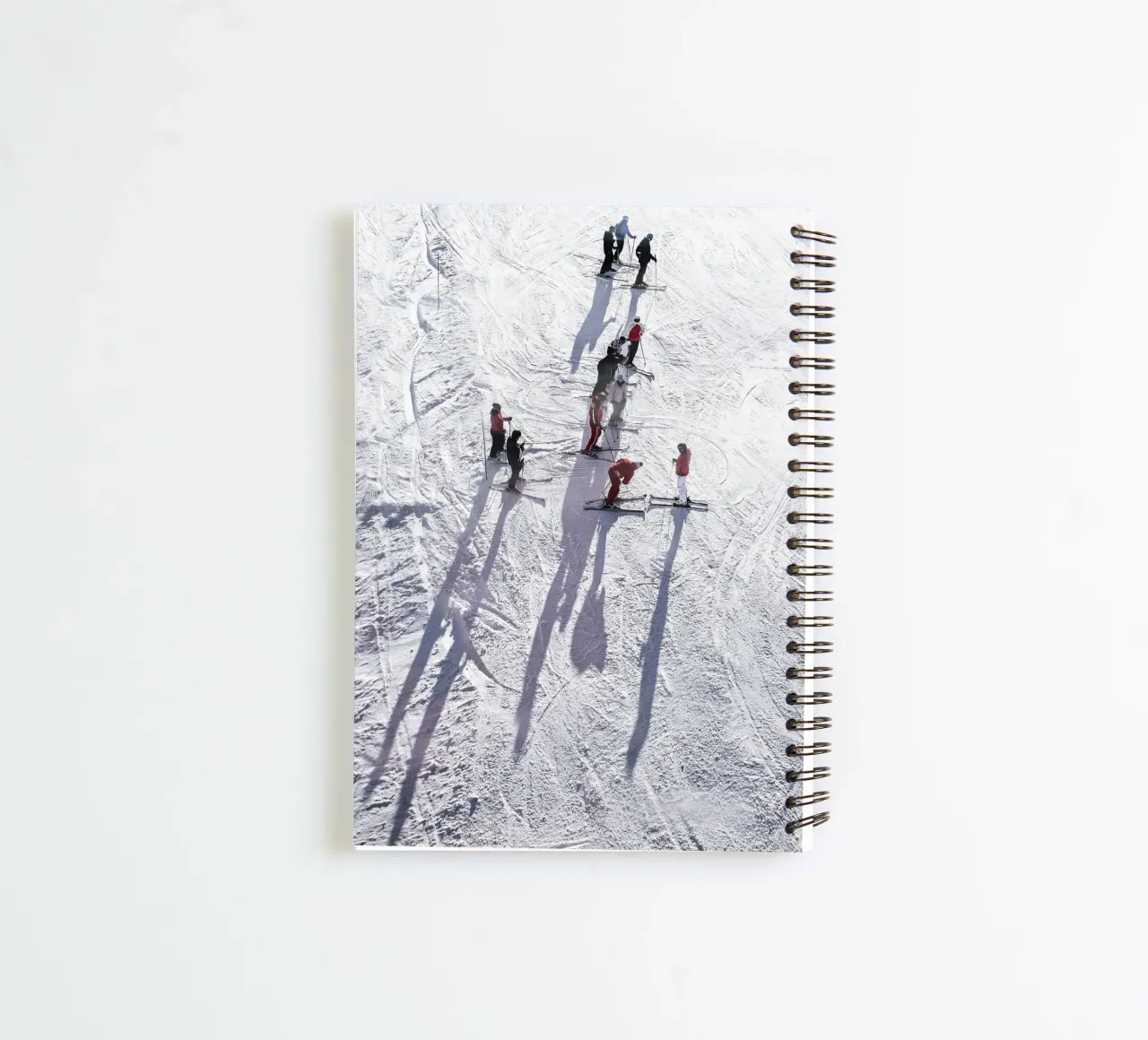 Skier in the snow - Dynamic winter motif spiral notebook by Whole©