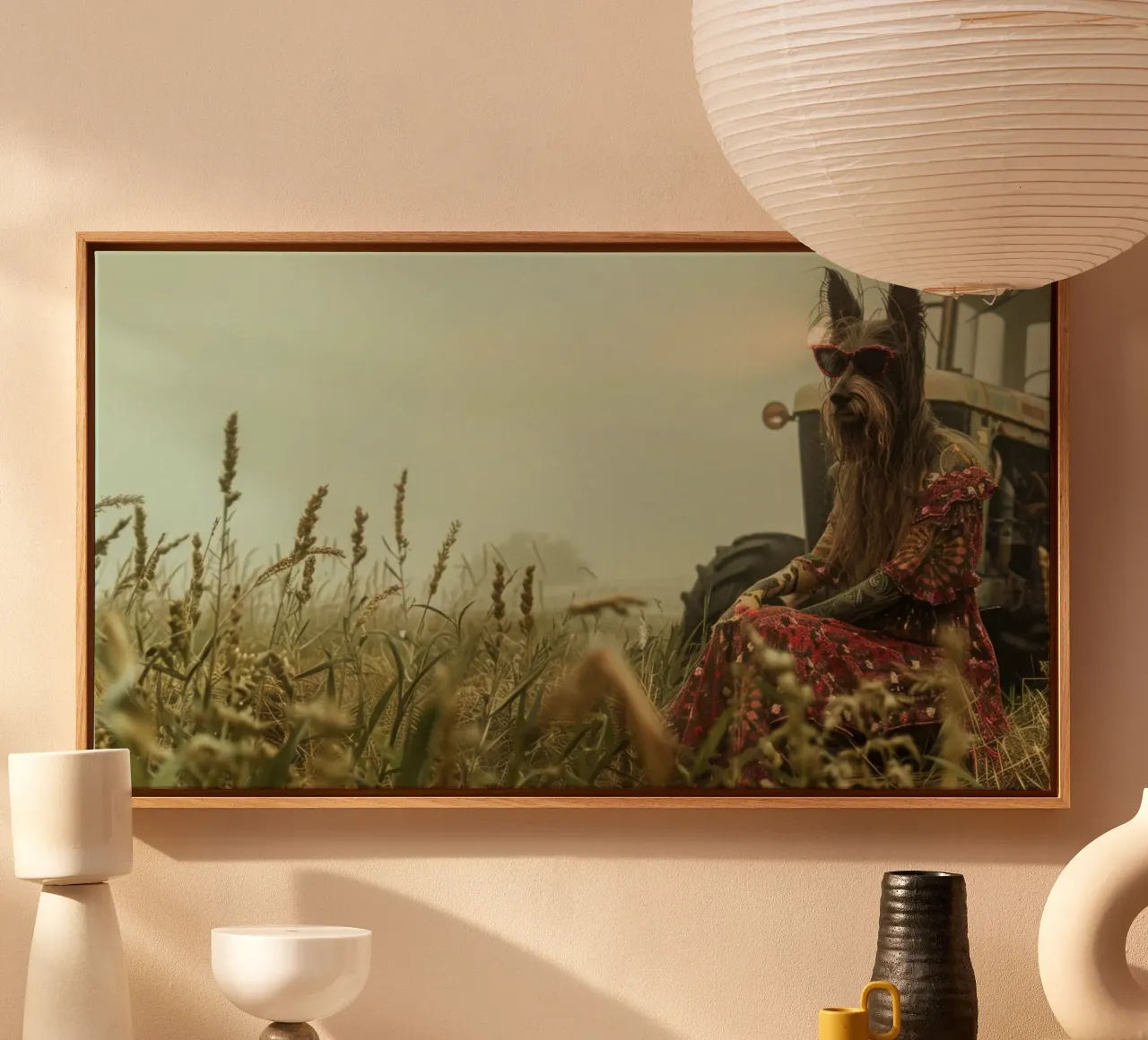 Maxine tela con Cornice a cassetta da Affiches Chien Originales – Dogland