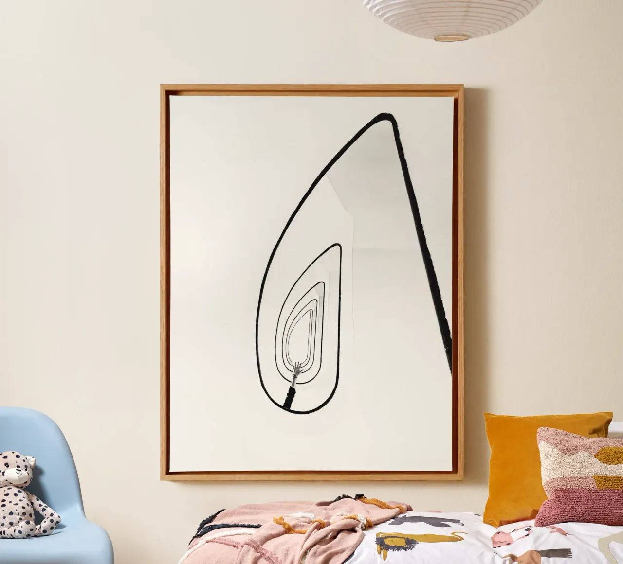 Minimalist geometry - modern and timeless canvas with Floater frame by Whole©