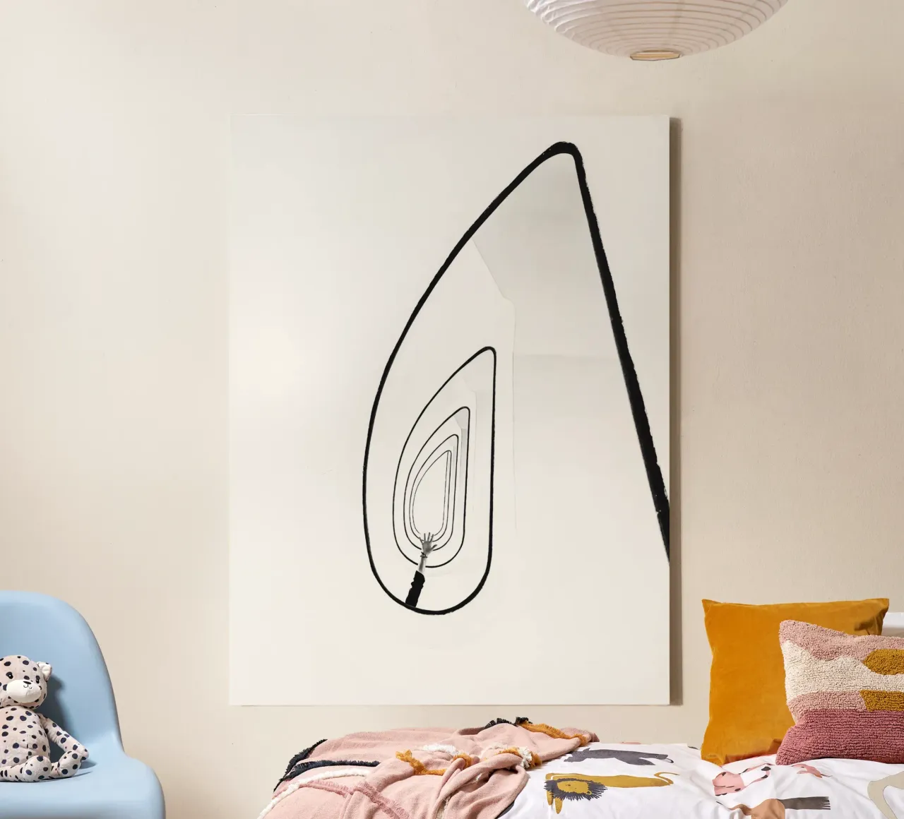 Minimalist geometry - modern and timeless canvas with Floater frame by Whole©