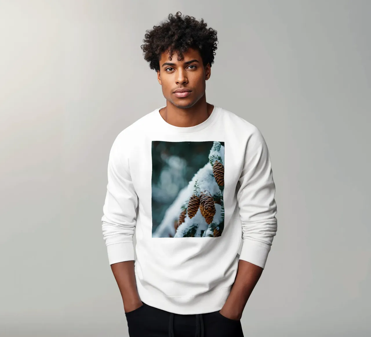 Winter pine cones - natural elegance sweatshirt by Whole©