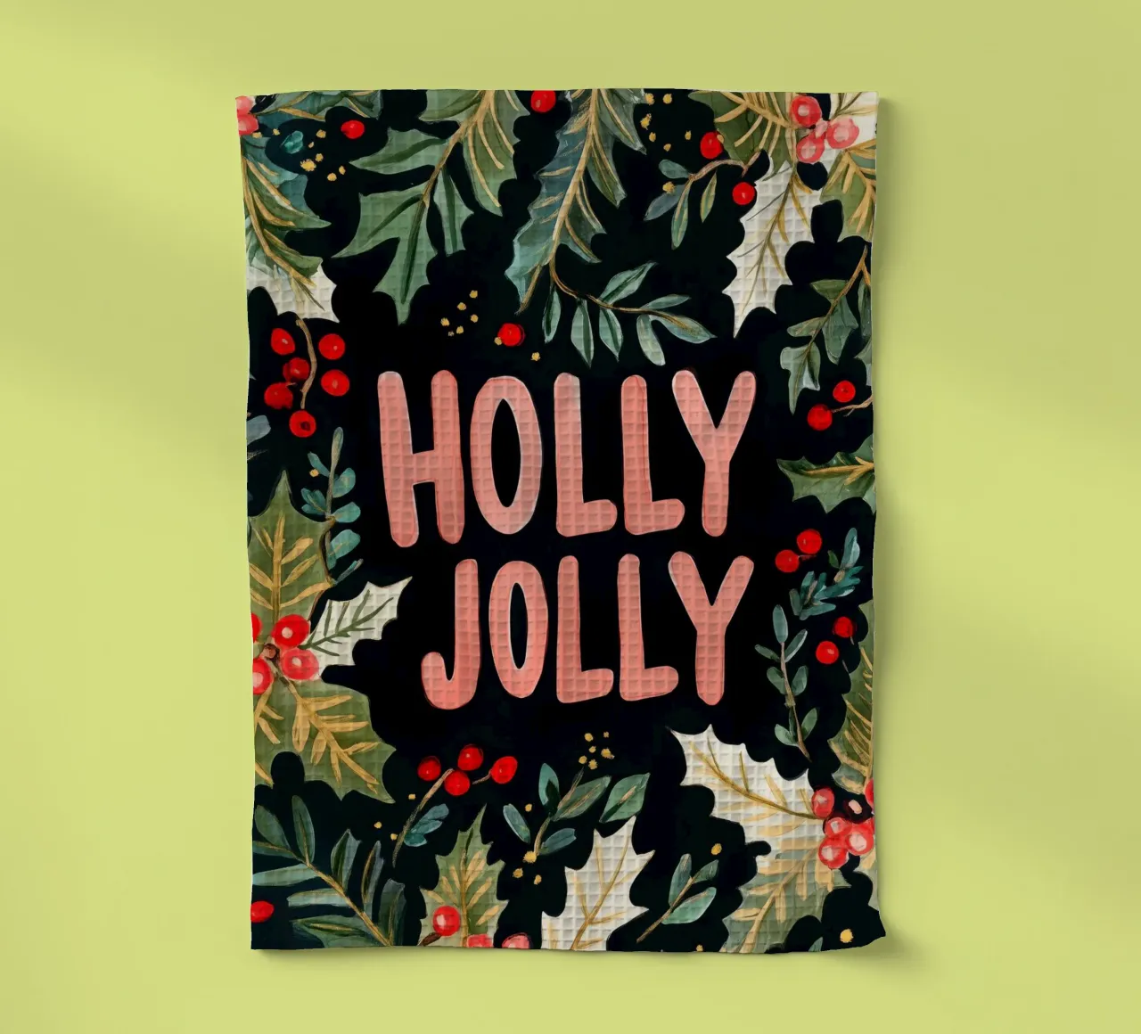 Holly Jolly No 4 canovaccio da cucina da treechild