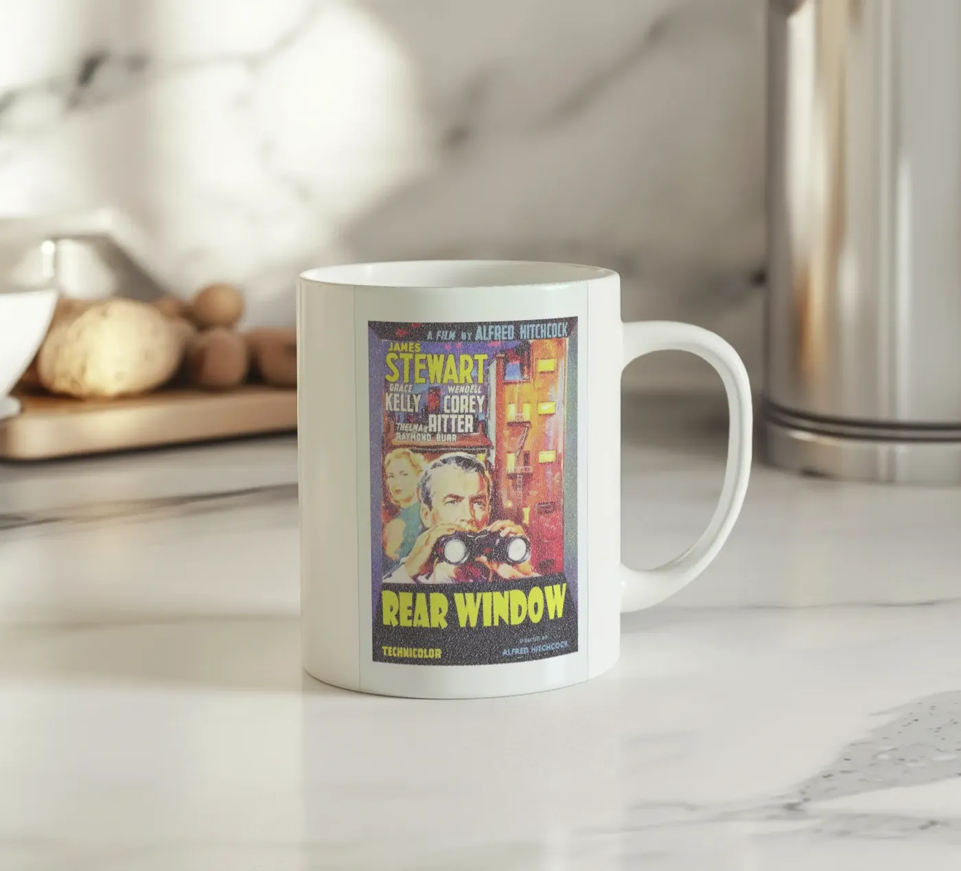 Rear Window ceramic mug by Robotic Ewe