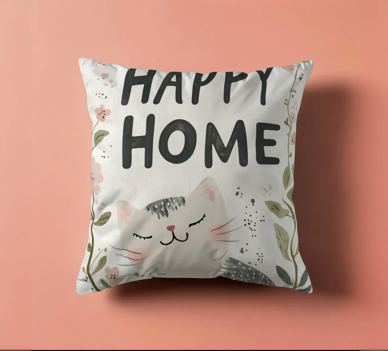 Happy Home No 2 cuscino da treechild