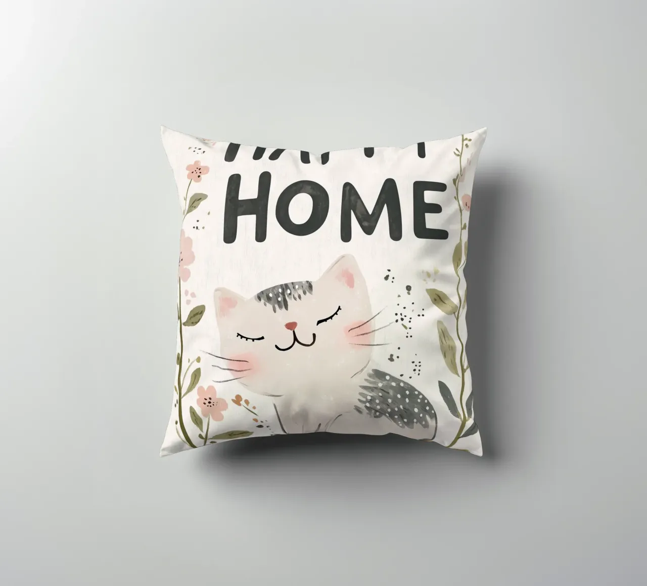 Happy Home No 2 cuscino da treechild