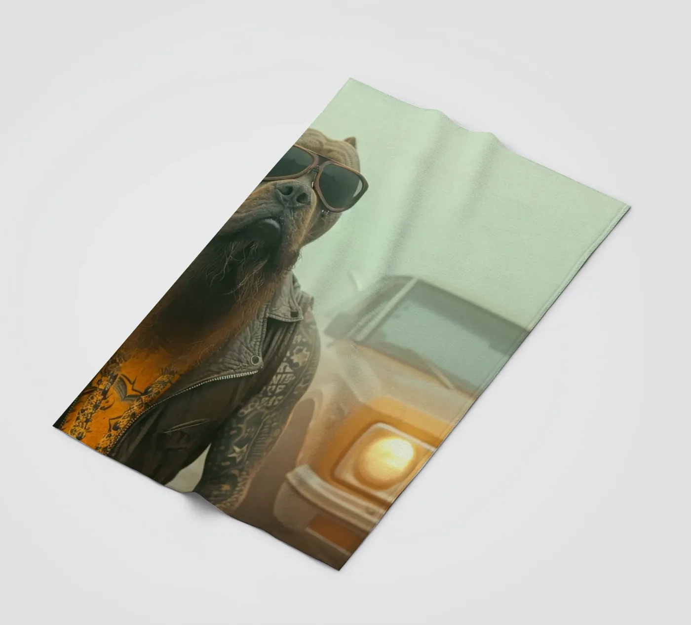 Snake fleecedeken van Affiches Chien Originales – Dogland