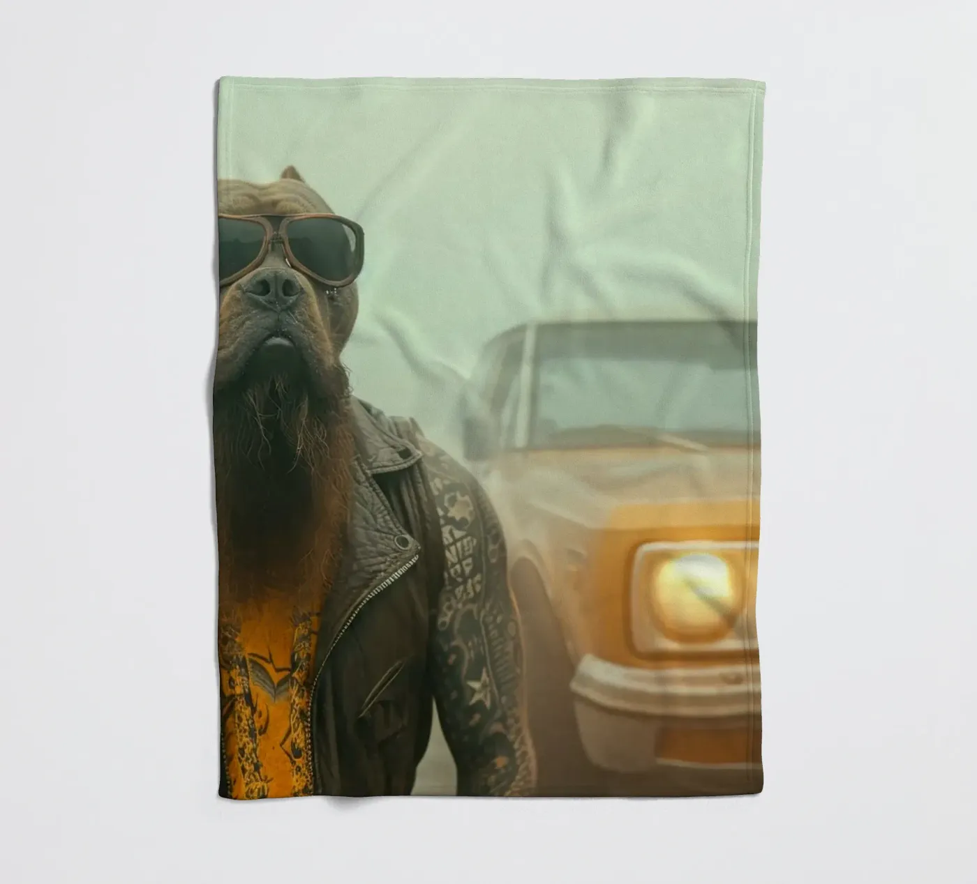 Snake fleecedeken van Affiches Chien Originales – Dogland
