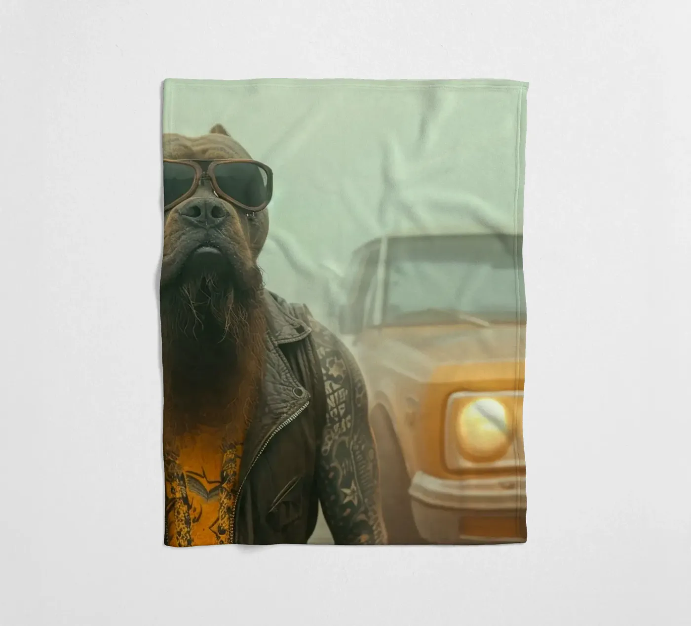 Snake fleecedeken van Affiches Chien Originales – Dogland
