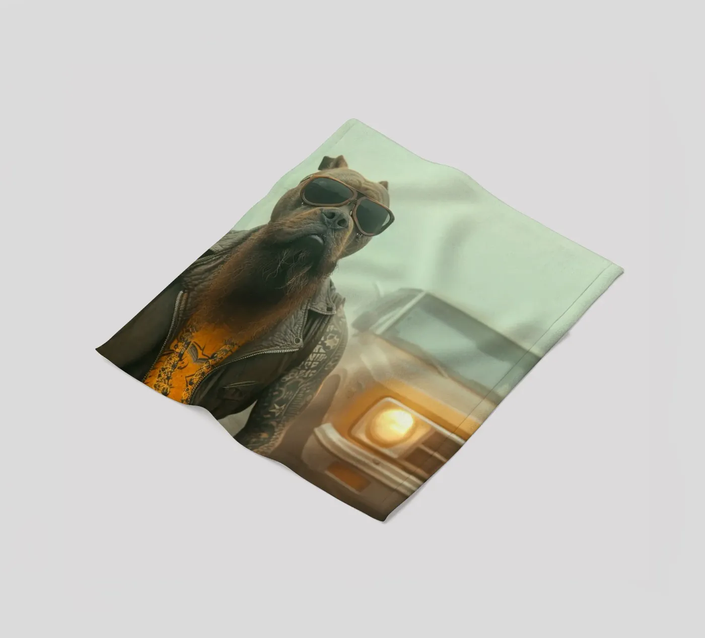 Snake fleecedeken van Affiches Chien Originales – Dogland