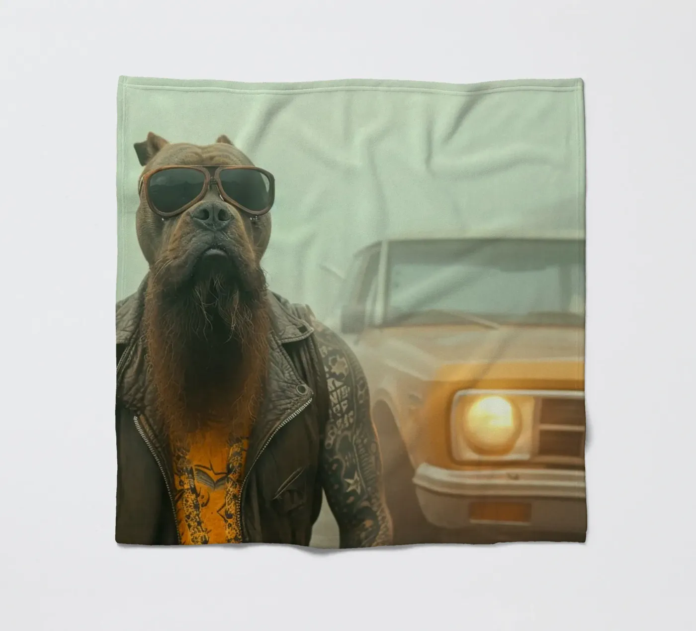 Schlange Fleecedecke von Affiches Chien Originales – Dogland