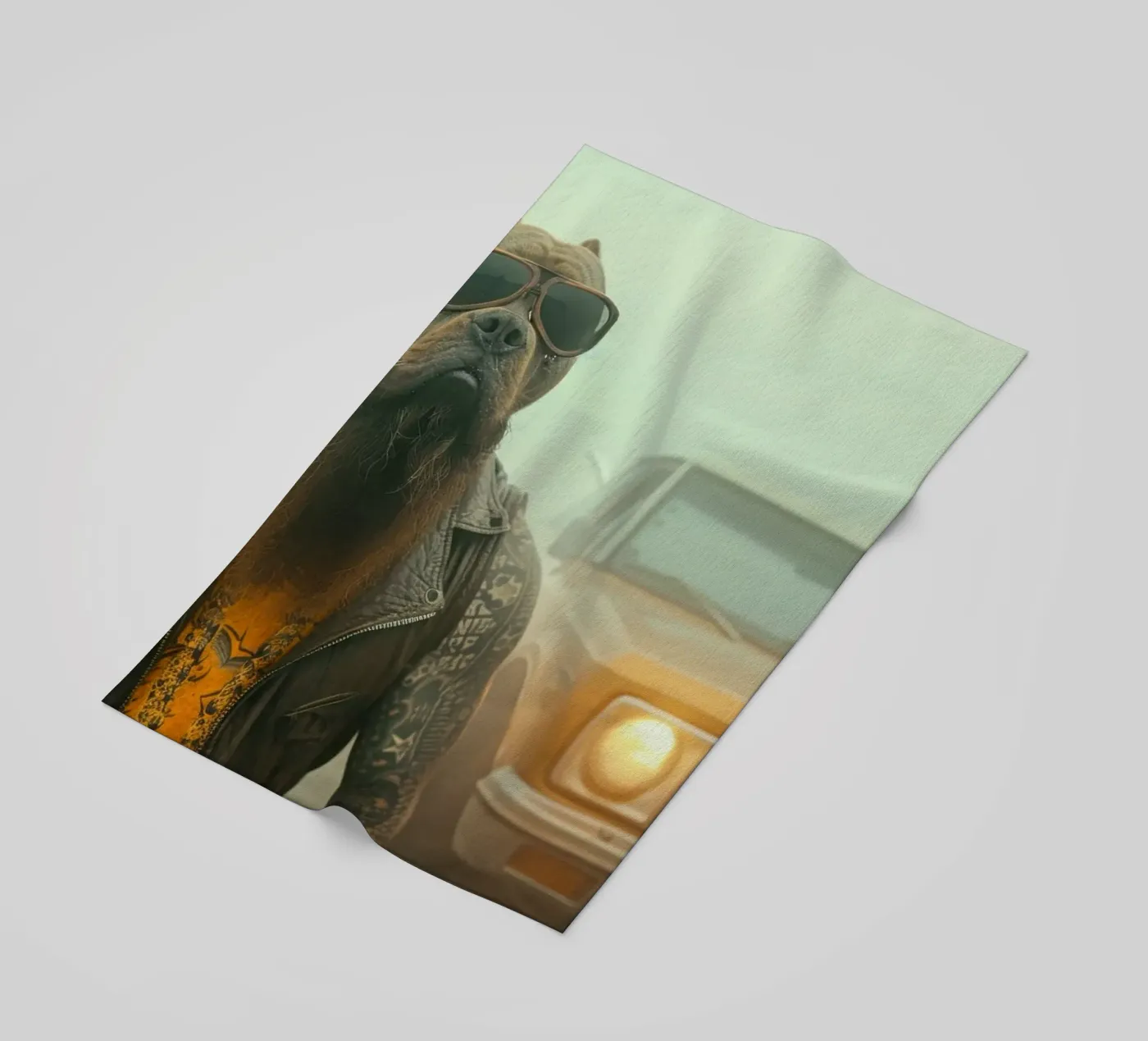 Snake Strandtuch von Affiches Chien Originales – Dogland