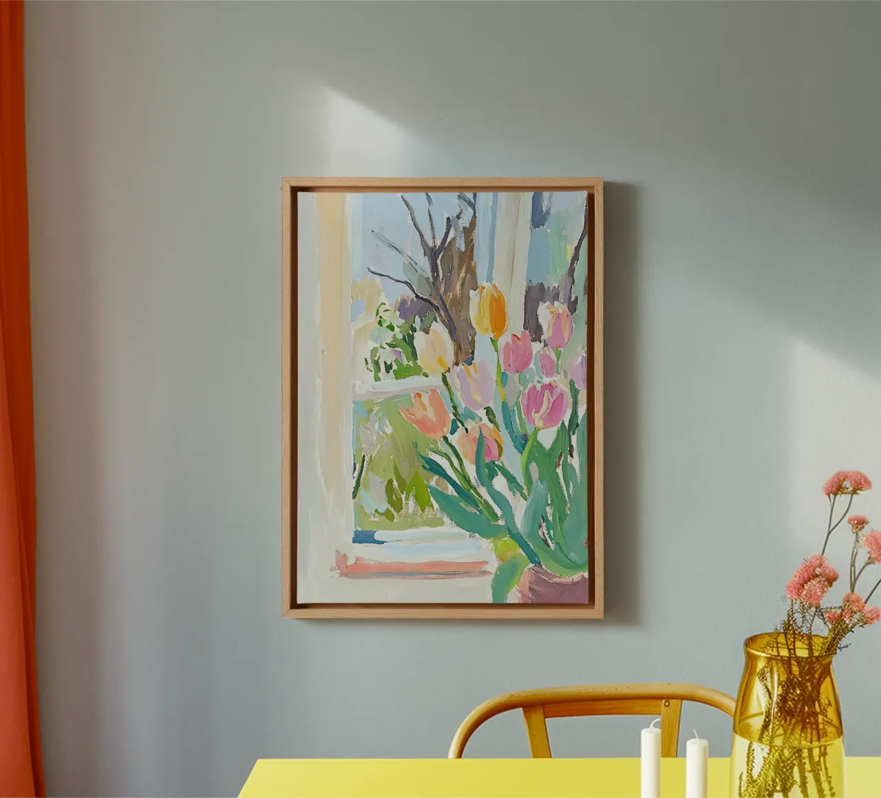 Davanzale di fiori Tuplen Fauvismo tela con Cornice a cassetta da Euphoria Theresa