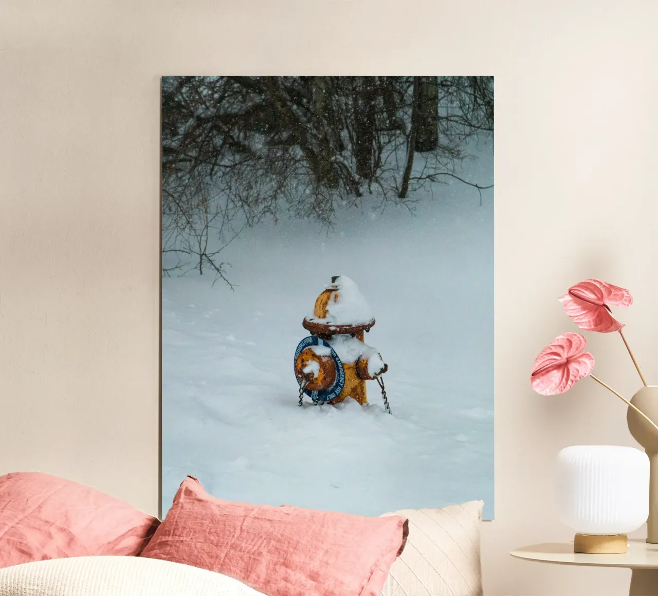 Idrante coperto di neve - Dettaglio invernale poster da Whole©