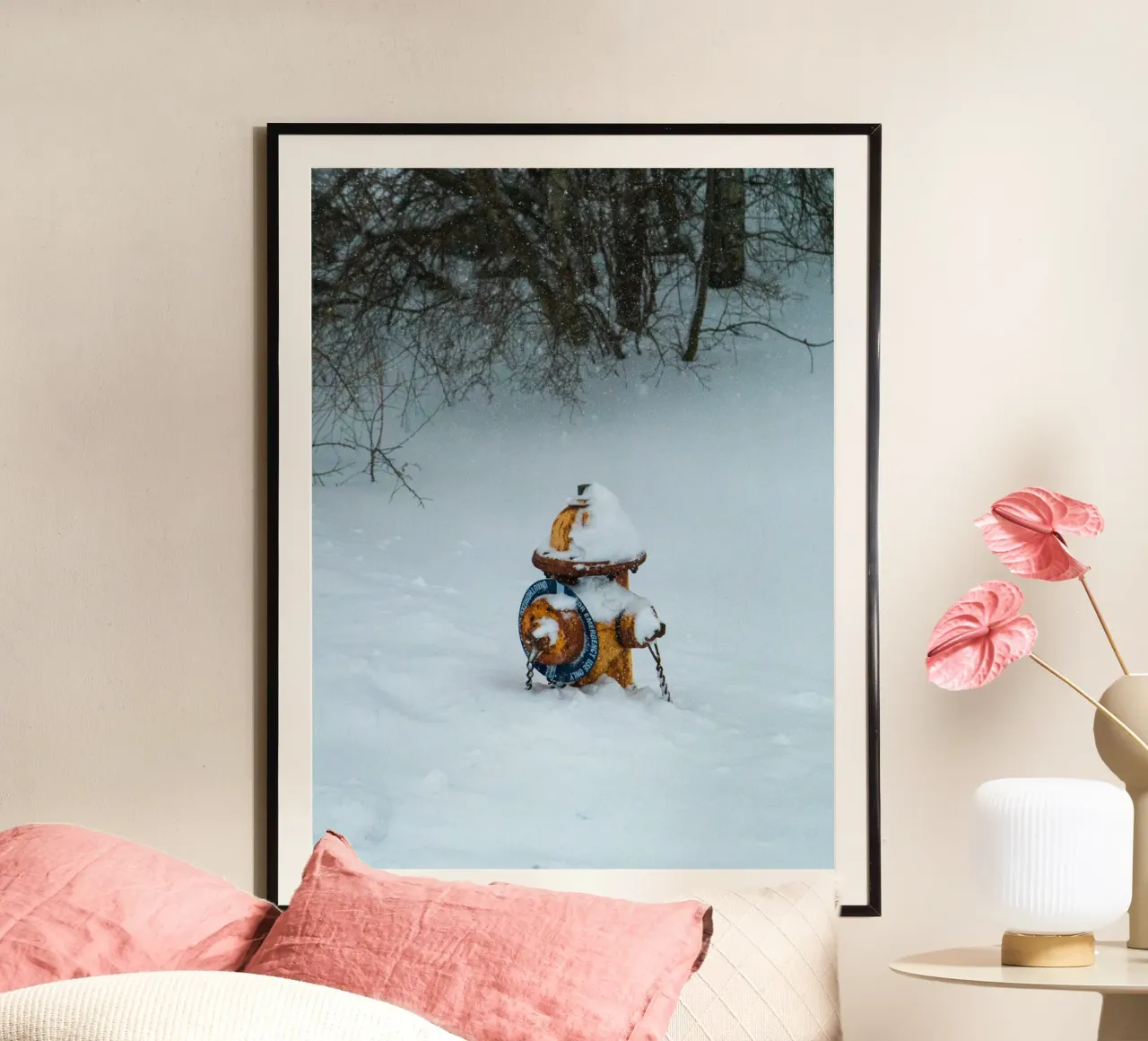 Idrante coperto di neve - Dettaglio invernale poster da Whole©