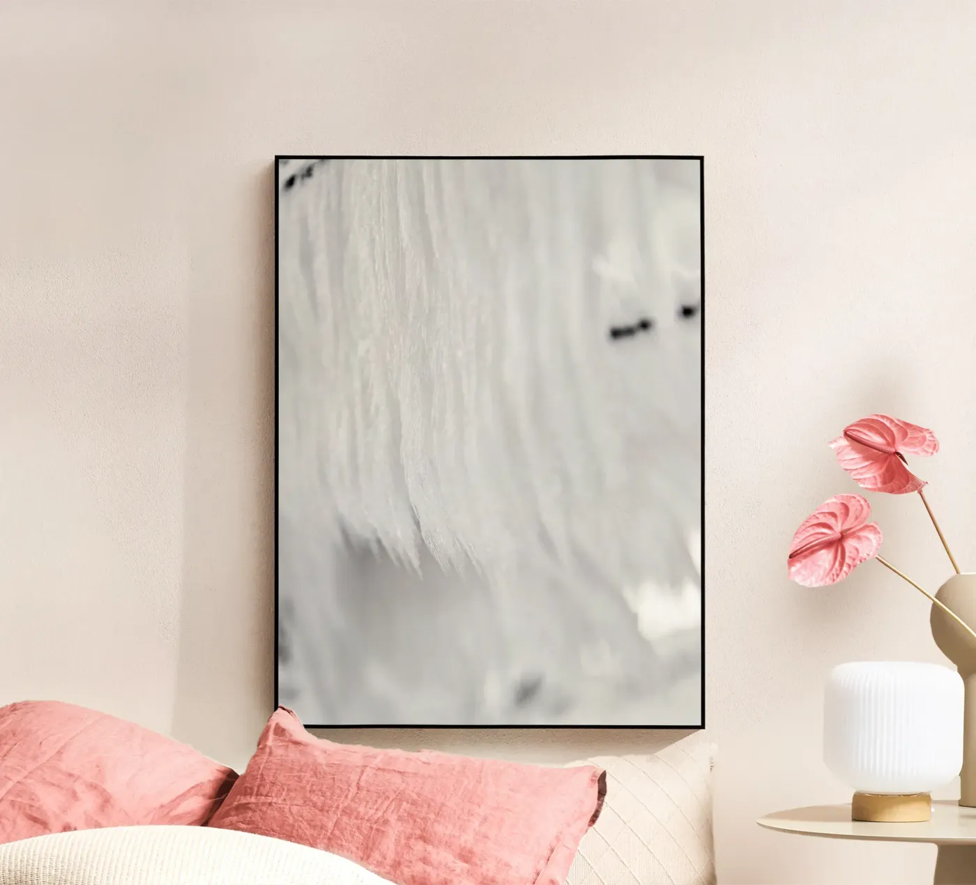 Flowing texture - white Acryl-Glas von Whole©
