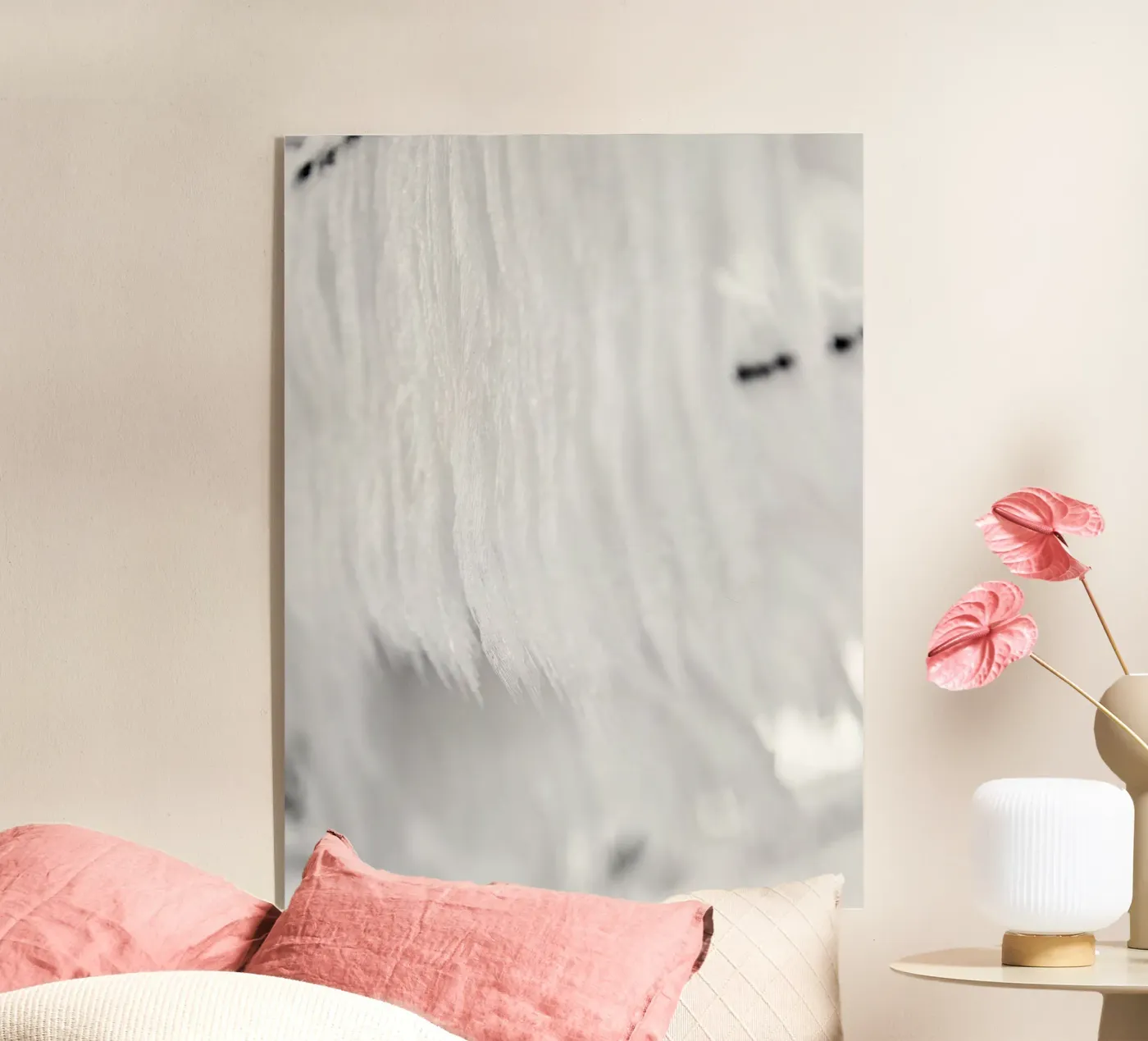 Flowing texture - white Acryl-Glas von Whole©