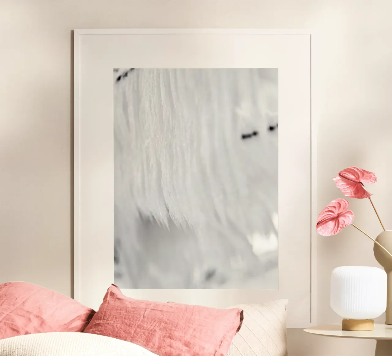 Texture fluida - bianco poster da Whole©